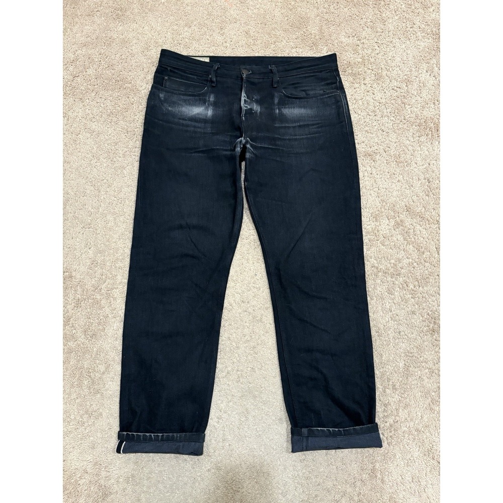 Freenote Cloth Portola Selvedge Jeans Men's 38x30 Black Straight Leg USA MADE